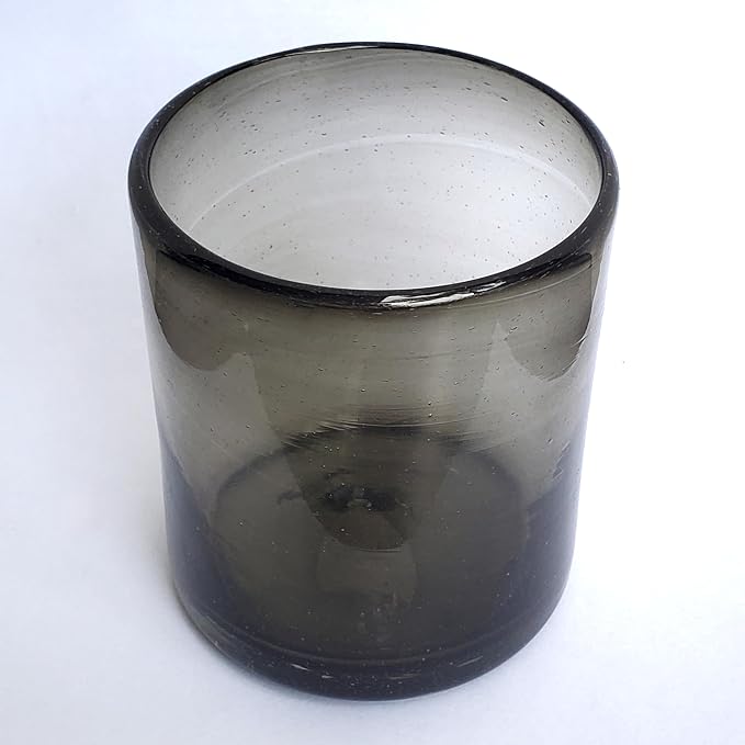 Solid Humo Smoke Gray 9 oz Short Tumblers, Recycled Glass, Toxin-Free - Image 4