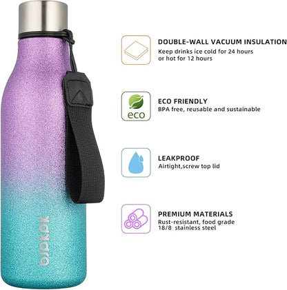 BJPKPK 18oz Insulated Water Bottle, Stainless Steel Bottle - Image 2