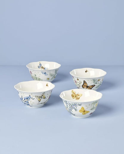 Lenox Butterfly Meadow Herbs Porcelain Rice Bowls, gift - Image 2