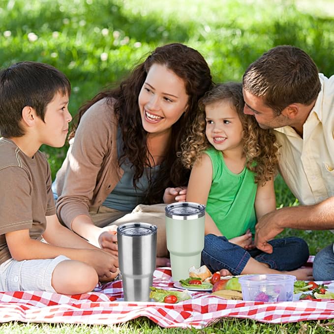 30 oz Tumbler with Lids and Straws, Stainless Steel Insulated Coffee Tumbler - Image 8