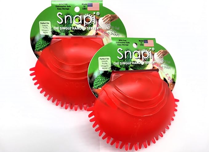 Snapi The Single Handed Salad Server, Watermelon, 6-inches Length, SNAPI2PKWT by Snapi