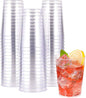 JOLLY CHEF 10 oz Clear Disposable Plastic Cups 50 Pack, Heavy duty Party Glasses by JOLLYCHEF