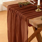 Cheesecloth Table Runner, 120 Inch 10 FT, Terracotta | 1 Pack, 35x120 Inches by Mkobon