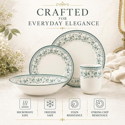 Royal 24-Piece Porcelain Dinnerware Set - Image 5