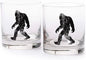 Rustic Bigfoot Whiskey Glasses – Set of 2 by Black Lantern | 11oz Heavy Base Glasses for Outdoor Lovers
