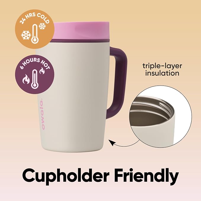 Owala SmoothSip Slider Stainless Steel Insulated Travel Mug - Image 3