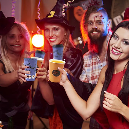 Tamone 100 PACK Halloween Cups 16OZ Disposable Coffee Cups - Image 8
