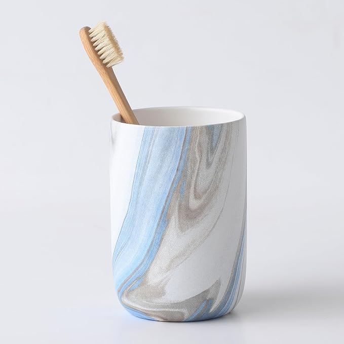 Blue Marble Toothbrush Holders by BSDISP