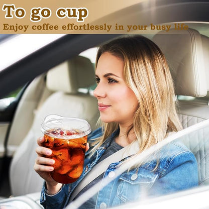 100 Pack 16 oz Clear Plastic Iced Coffee Cups - Image 4