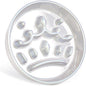 LE TAUCI Dog Bowls Slow Feeder Ceramic, 1.5 Cup Slow Feeding Bowl for Small and Medium Breed, Puzzle Dog Food Bowl for Fast Eater, Crown Silver