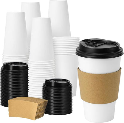 Clawsoff 50 Pack 16 oz Disposable Coffee Cups by BuyNow