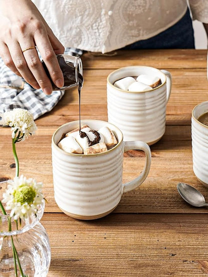 LE TAUCI Coffee Mugs 18 oz, Ceramic Mug Set, Coffee Cups - Image 3