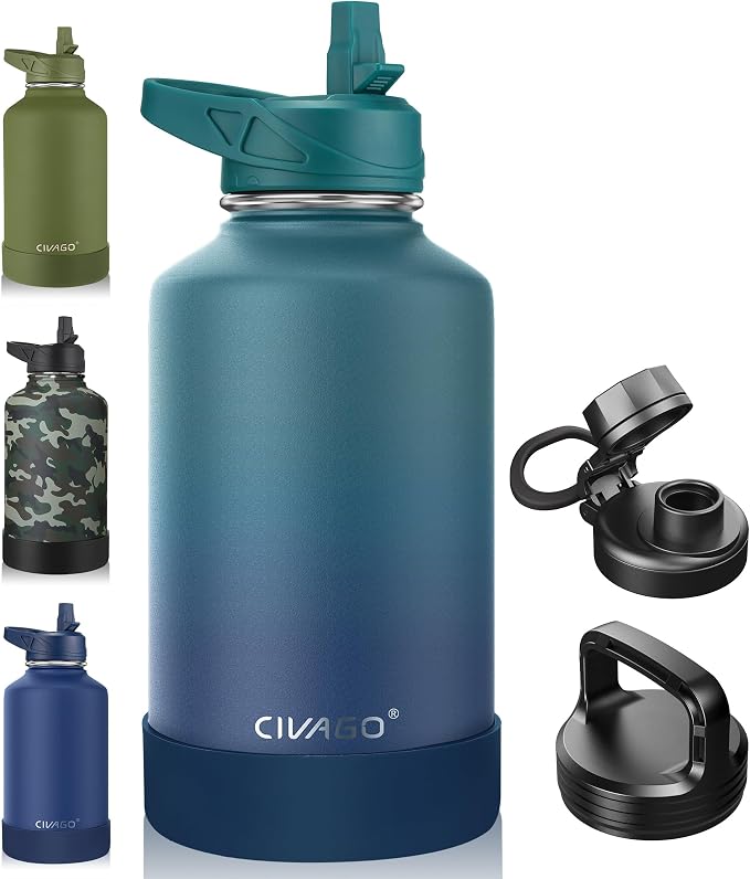 CIVAGO 64 oz Insulated Stainless Steel Water Bottle by CIVAGO