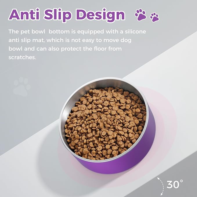 WENBOKMIN Dog Bowl, Stainless Steel Food and Water Bowl, Dishwasher Safe - Image 4