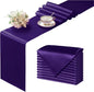 Manyshofu Dark Purple Satin Table Runner 12x108 by Manyshofu