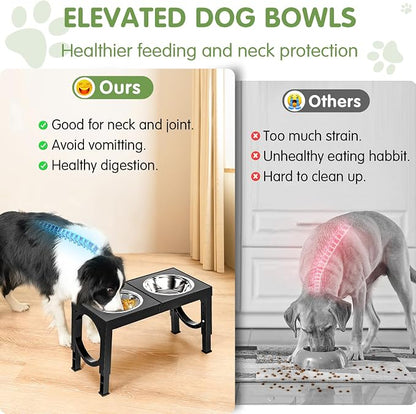 XIAZ Elevated Dog Bowls Large Breed Raised Dogs Bowl Stand Large/Medium Sized - Image 3