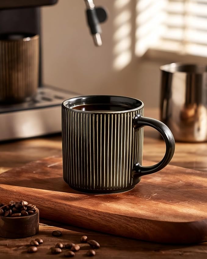 famiware Coffee Mug Set for 4, Star 12 oz Catering Mugs Cup Set - Image 4