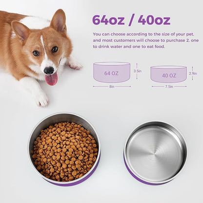 WENBOKMIN Dog Bowl, Stainless Steel Food and Water Bowl, Dishwasher Safe - Image 2