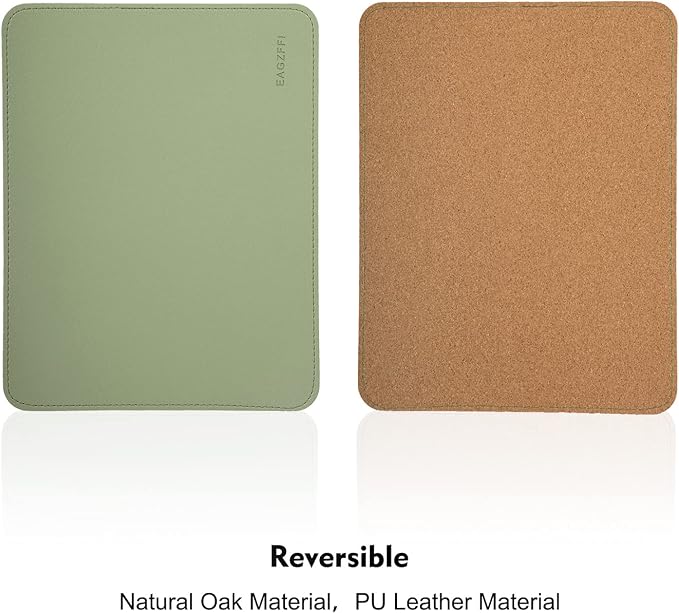 Double-Sided PU Leather & Cork Mouse Pad - Image 2