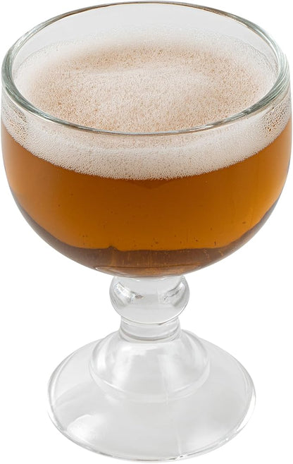 Restaurantware-Vetri 18 Ounce Schooner Beer Glasses, 6 Stemmed Shrimp Cocktail Glasses - No Lead, Dishwashable, Clear Glass Goblets, Suitable For Coronitas, Margaritas, Tequila, Or Whiskey Sour