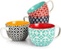 DOWAN 24 OZ Boho Mosaic Soup Mugs by DOWAN