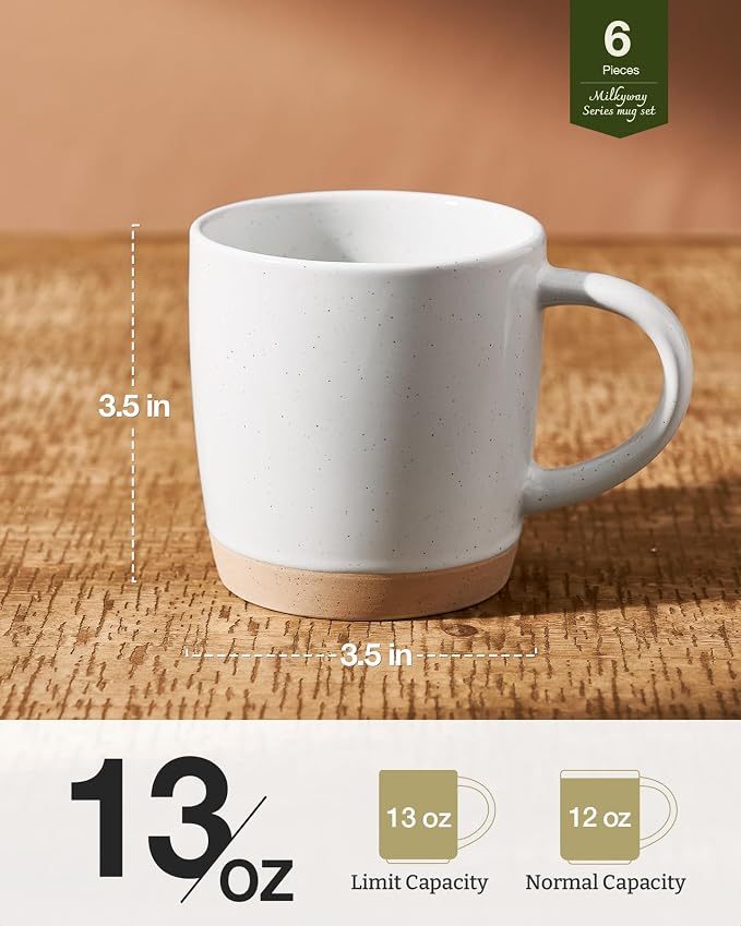 famiware Coffee Mugs for 6, 13 oz Mug Set, Dringking Cup - Image 3