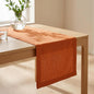 Solino Home 100% Pure Linen Dining Table Runner Orange, Fete 14 x 108 in | by SolinoHome