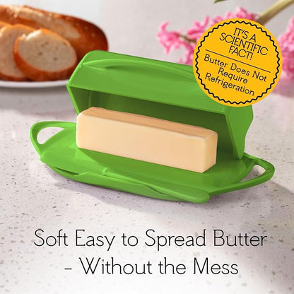 Flip Top Butter Dish with Attached Lid & Matching Knife, 2 Pack - Image 5