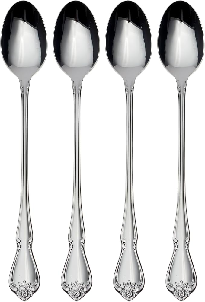 Oneida True Rose Iced Tea Spoons by Oneida