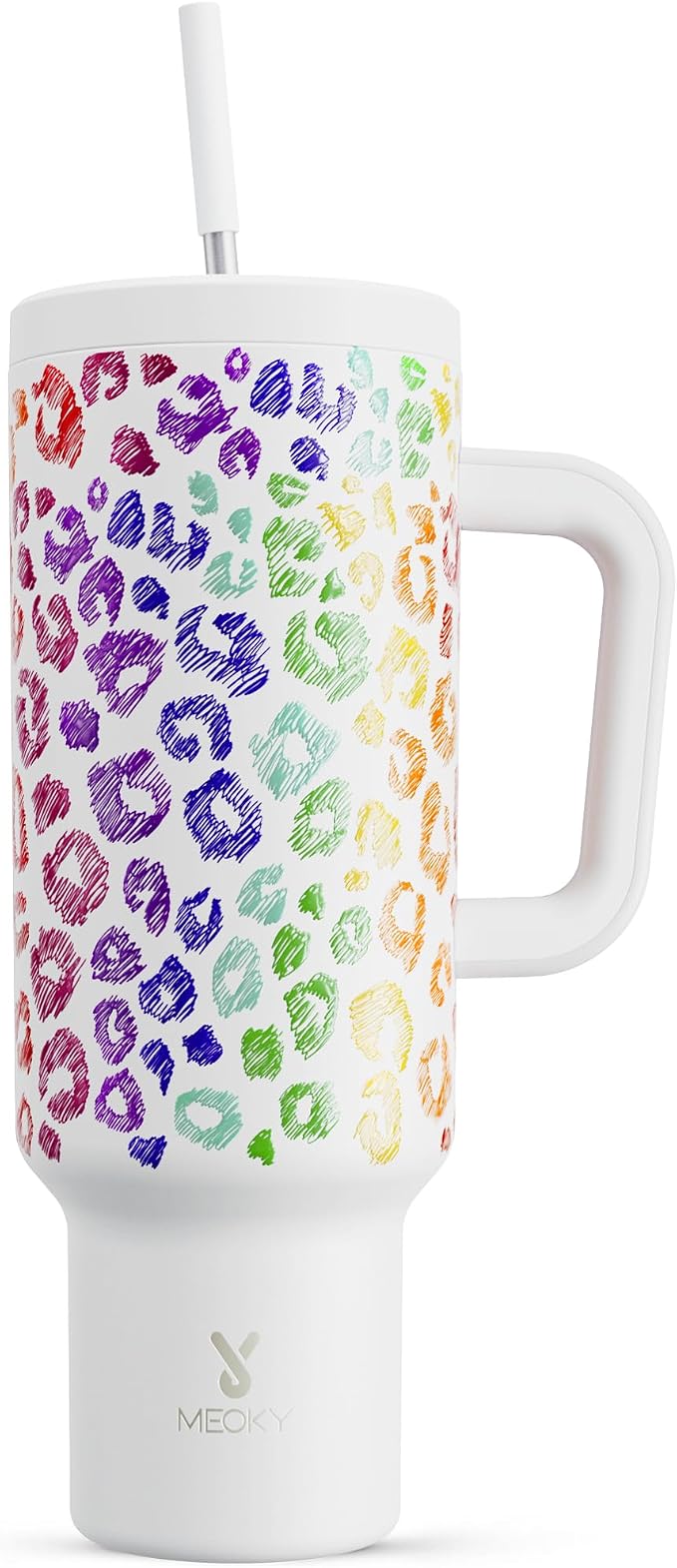 Meoky 50 oz Tumbler with Handle, Tumbler with Lid and Straw, Insulated by MEOKY
