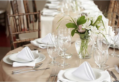 P Pothuiny 24 Pcs White Satin Napkins 17 x 17 Inch, Satin Cloth Napkins | - Image 7