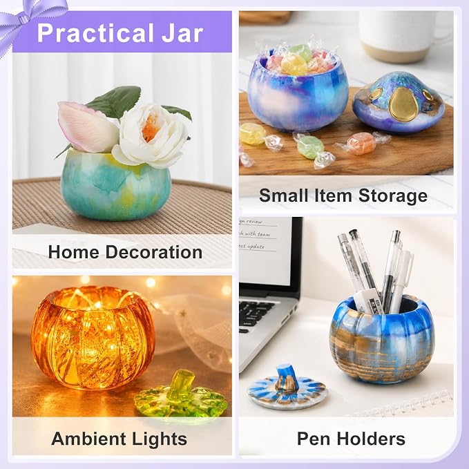 HeyClear 2PCS Jar Resin Molds - Image 3