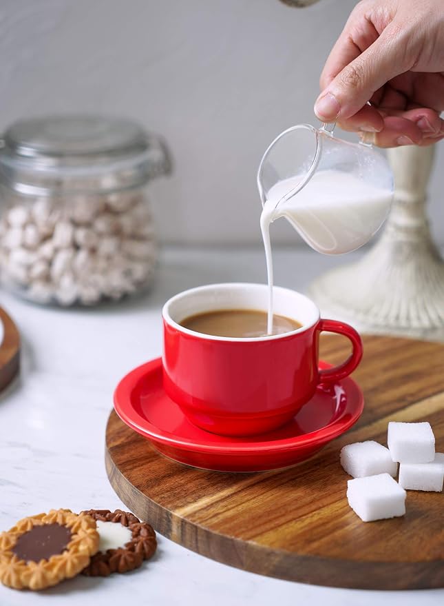 Sweese 4 Ounce Porcelain Stackable Espresso Cups - Image 8