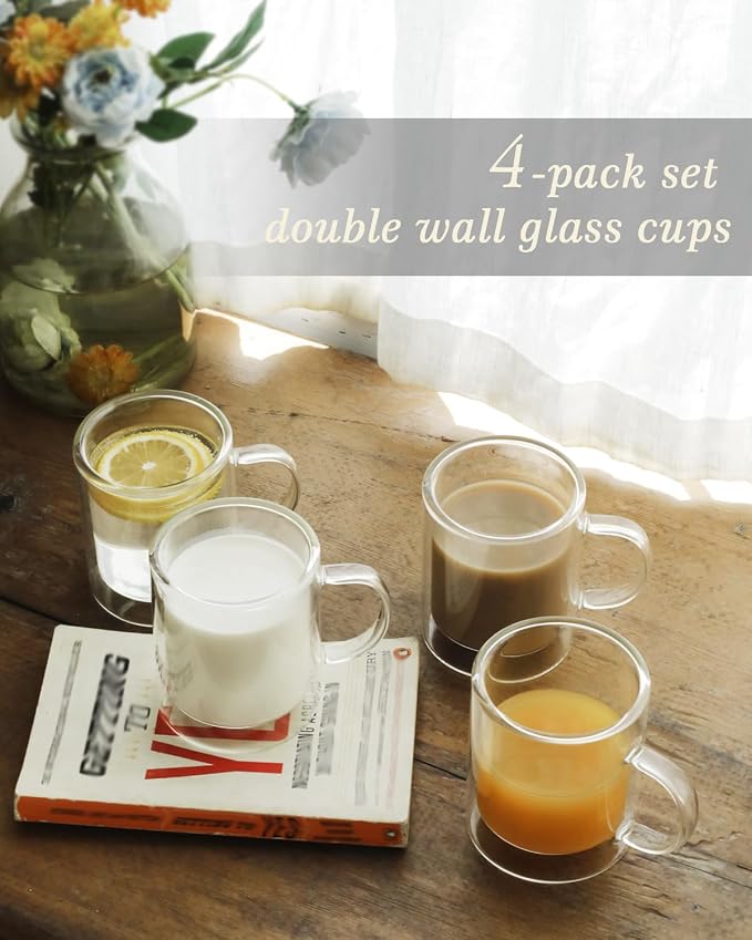 LIBWYS 12oz Double Wall Coffee Mugs - Image 2