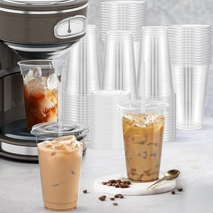 Dealusy 100 Pack - 20 oz Clear Plastic Cups - Image 6