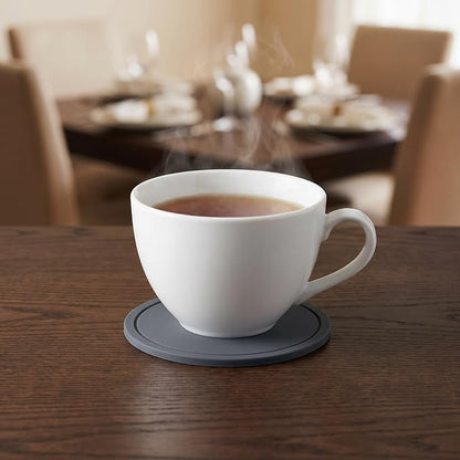 9 Colors Silicone Round Coasters Set, Heat Resistant Non-Slip Drink Coasters - Image 2