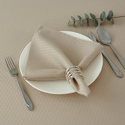 maxmill Cloth Napkins 20 x 20 Inch Weaved Texture Pattern Soft Comfortable and Luxury Serviette for Restaurant Family Dinners Weddings Parties and Banquets Set of 4 Pieces, Natural
