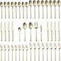Alata Potter Champagne Gold 45-Piece Forged Silverware Set by Alata