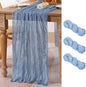 3 Pack Dusty Blue Cheesecloth Table Runner 10ft Boho Gauze Centerpiece | by MLMC