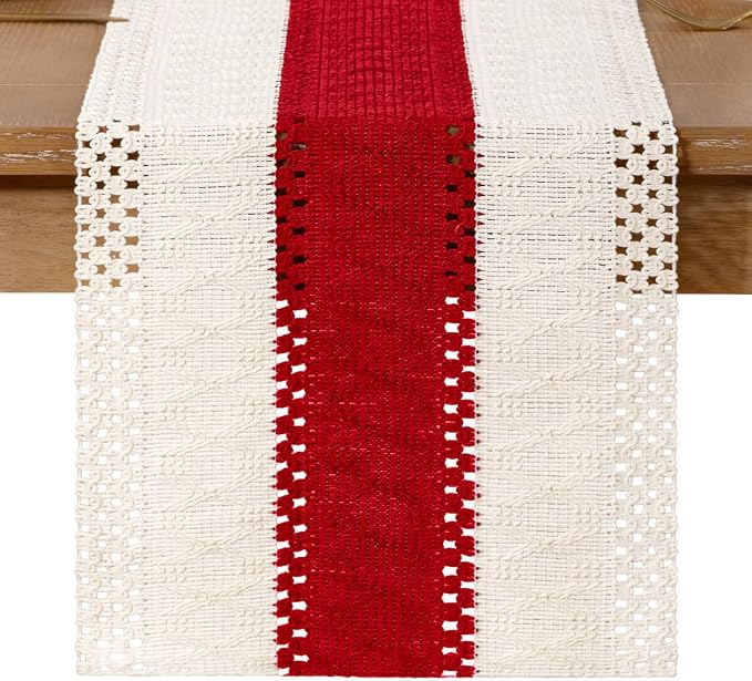 Boho Table Runner Summer Farmhouse Rustic Dining Dresser Scarf Home Decor | - Image 5