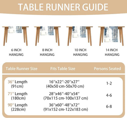 White Gray Table Runners Modern Art Farmhouse Linen Table Runners Dresser - Image 5