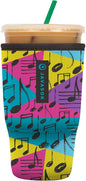 Sok It JavaSok Iced Coffee & Cold Soda Insulated Neoprene Cup Sleeve (Music to My Ears, Large: 30-32oz)