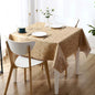 Smiry Square Table Cloth, Waterproof Heavy Duty Vinyl Tablecloths, Wipeable Washable Table Cover for Kitchen and Dining Room (Brown, 54" X 54")