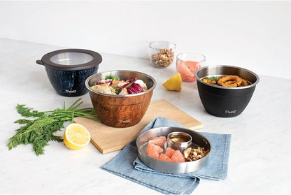 S’well Stainless Steel Salad Bowl Kit, Teakwood Finish, Includes 2oz Condiment - Image 6