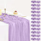 12 Pack Lavender Cheesecloth Table Runner 35x120inch, Boho Gauze Lilac Purple by BlueTopCoLtd