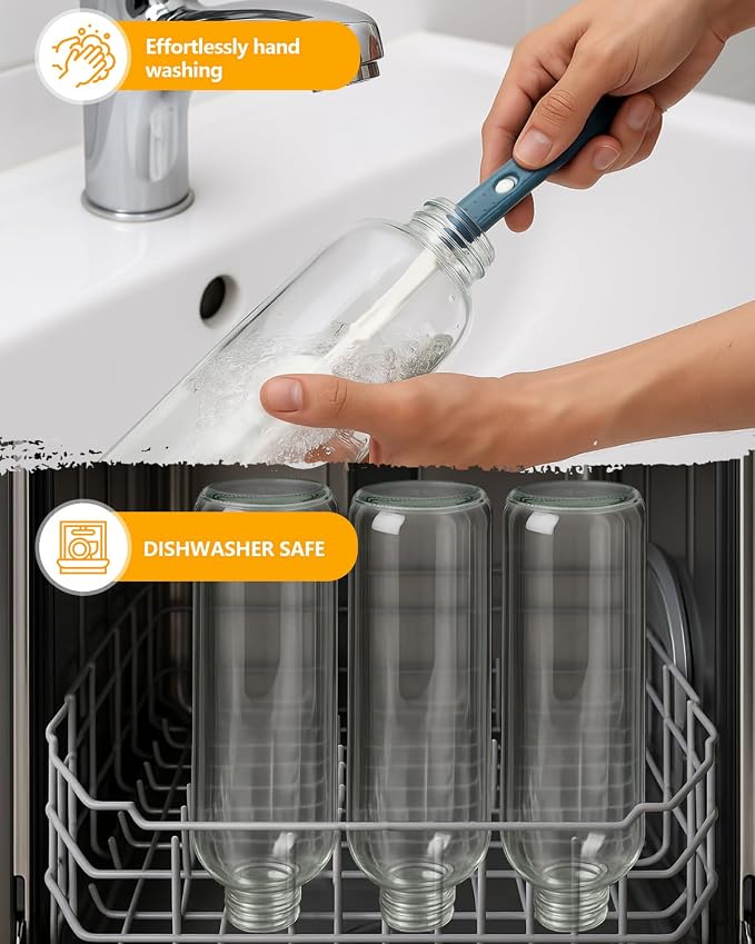 Zukro Clear Glass Water Bottles - Image 8