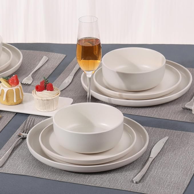 Ceramic Plates and Bowls Sets, Modern Design Dinner Plates, Stoneware Dishware - Image 3