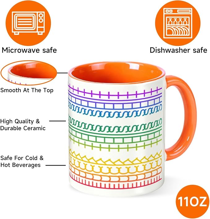 F This S Secret Hidden Message Coffee Mug, 11OZ Ceramic Orange Cup | Funny - Image 3
