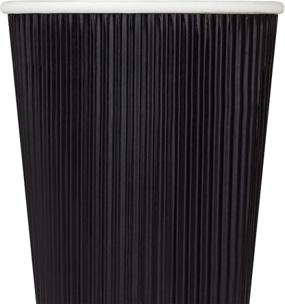 Karat 16oz Ripple Insulated Coffee Hot Cups Black Double Poly Lined Paper Hot - Image 3