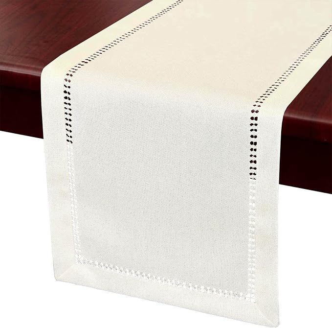 Grelucgo Handcrafted Solid Color Dining Table Runner, Dresser Scarf, by Grelucgo